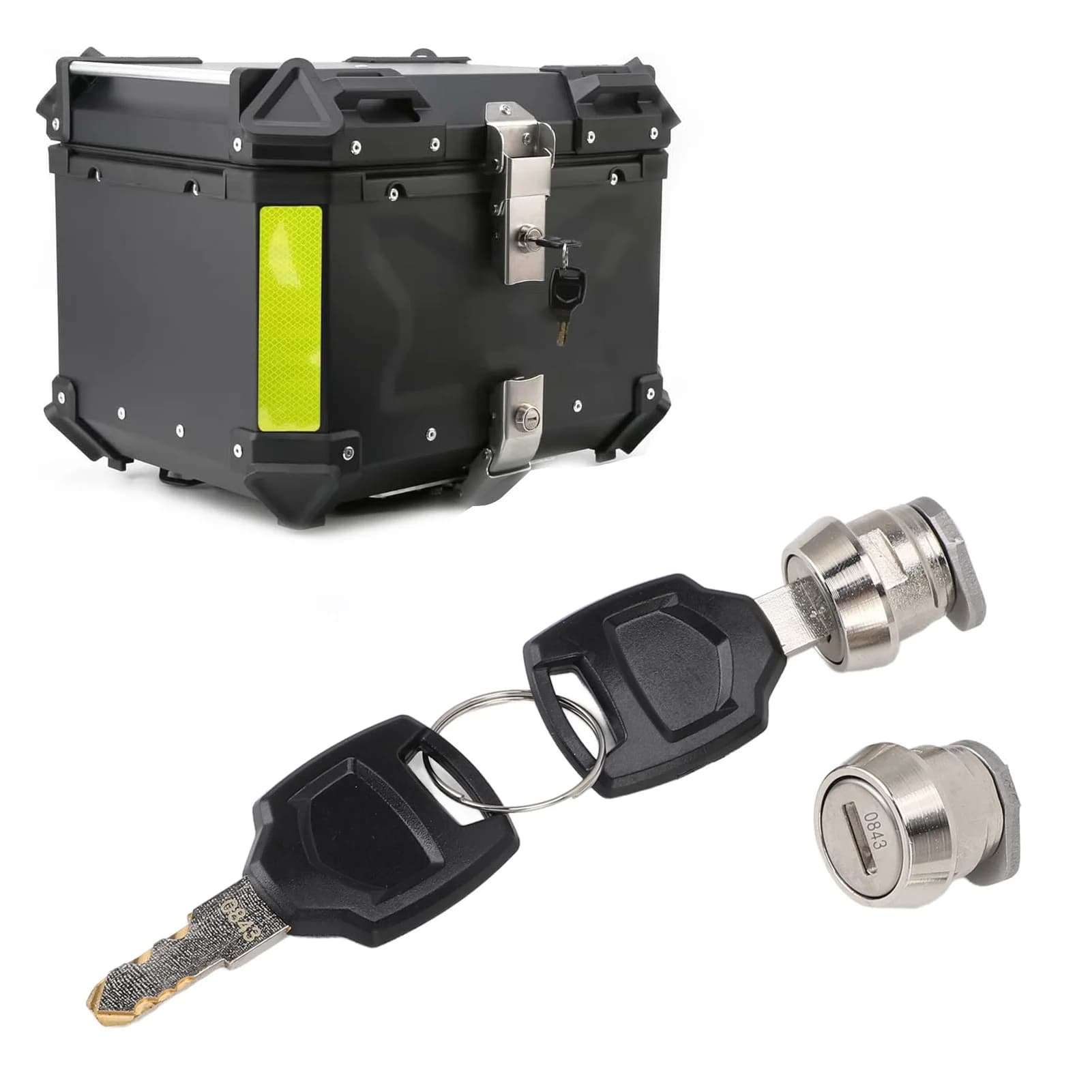 Cilindro di Chiusura con Chiavi per Bauletto Moto 25L 32L 36L 40L 45L 50L 55L 60L 65L 80L 85L 100L