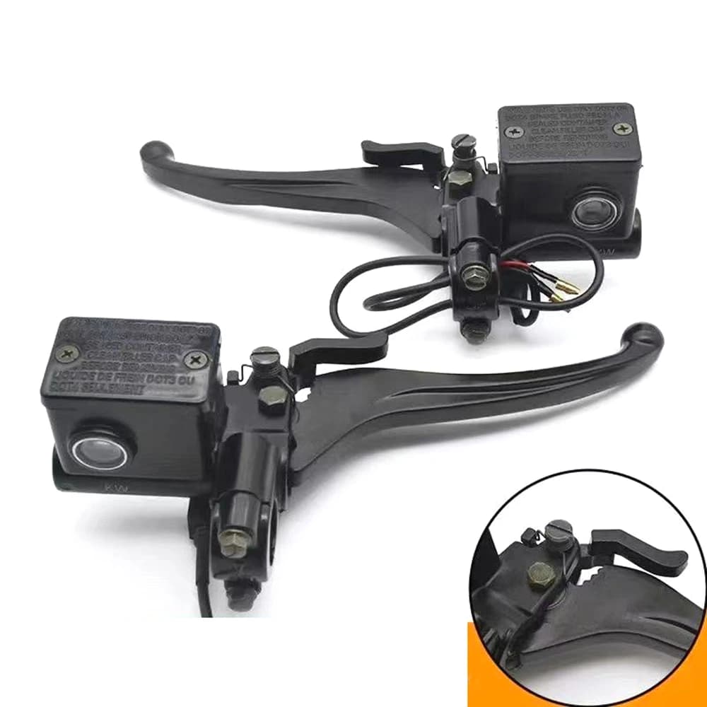 Universal 22mm Hydraulic Master Cylinder & Brake Lever Set With Parking Brake For Motorcycle Go Kart Dirt Bike ATV Quad