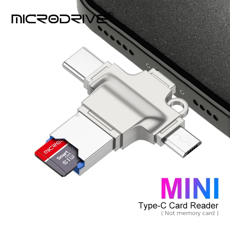 Chiavetta USB 4 in 1 per iPhone iPad Pro Android Pen Drive tipo c lettore di schede Otg per IPhone Ipad Pendrive USB3.0 Memory Stick