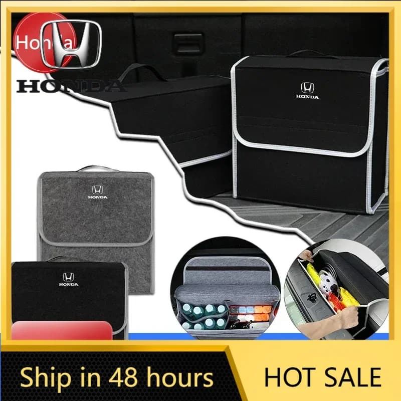 Accessori Auto per Honda: Borsa Organizer per Bagagliaio, Contenitore Portaoggetti, Scatola per Organizzazione e Stoccaggio, Accessori Auto per Honda Mugen Power Hon