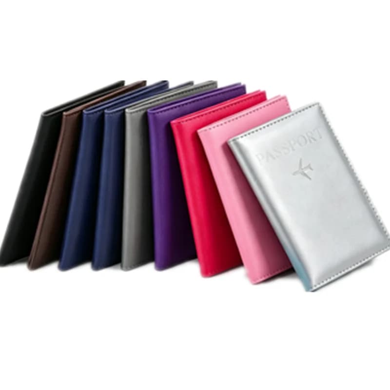 PU Leather Passport Cover Case Plane Pattern Passport Holder Organizer with ID Credit Card Slot Pocket Passort Sleeve Holder