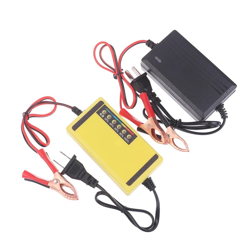 Caricabatteria per auto 12V 4AH-20AH Caricatore per riparazione impulsi di alimentazione 220V Batteria al piombo acido asciutto e bagnato Display a LED Caricabatteria per camion Moto