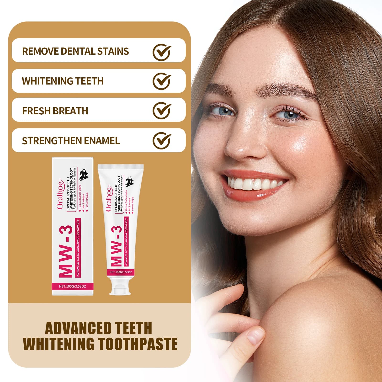 Dentifricio Advanced Whitening for Deep Cleansing, Plaque Removal and Macchie, Polish Repair, Oral Hygiene Maintenance, Lighting Dentifricio