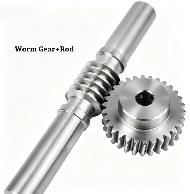 1Pcs 1M Carbon Steel Worm Gear Kit 15-100 Tooth Holes and 6mm Gear + Mechanical Worm Shaft for CNC Router 3D Printer Robot Model
