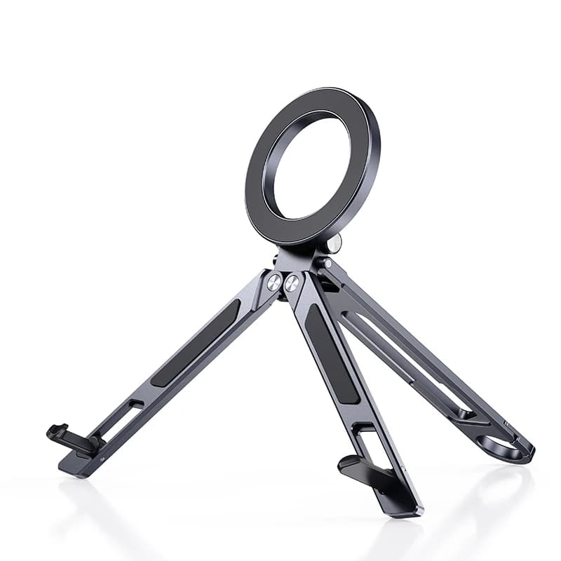 Supporto per telefono pieghevole magnetico portatile ultraleggero 3 in 1 con gancio Treppiede in alluminio CNC e accessori mobili per selfie stick