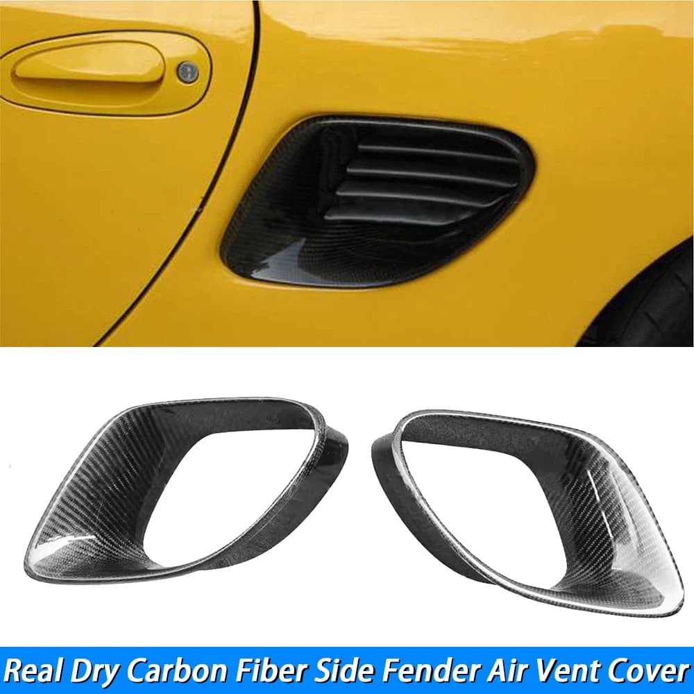 For Porsche 986 Boxster 2DR 1996-2004 Real Carbon Fiber Accessories Air Scoop Vent Fender Splitter Suction Cover Decoration