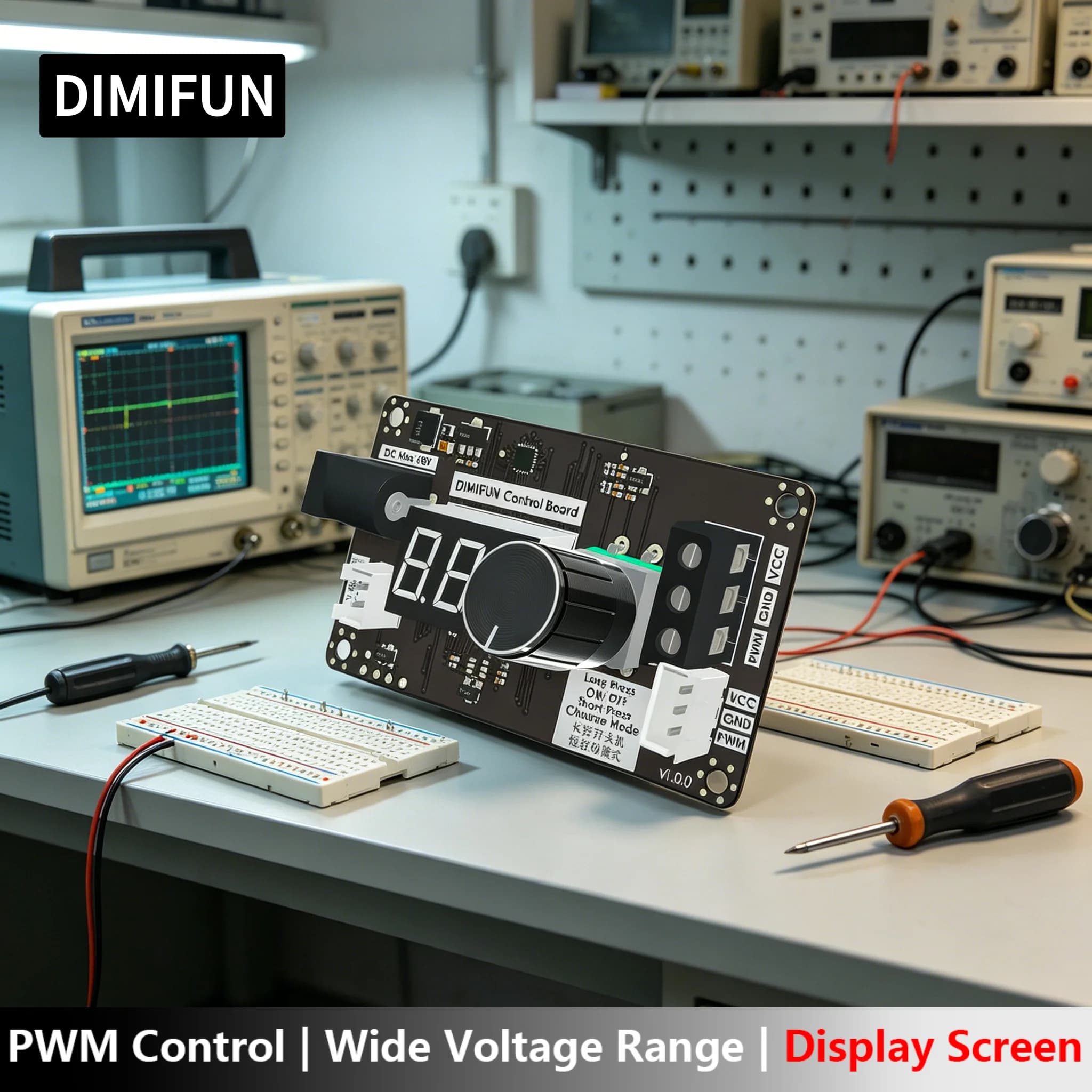 PWM Laser Diode Driver, DC5-48V Power Controller, Knob Adjustment, Digital Display Woodworking Engraving Machine Parts