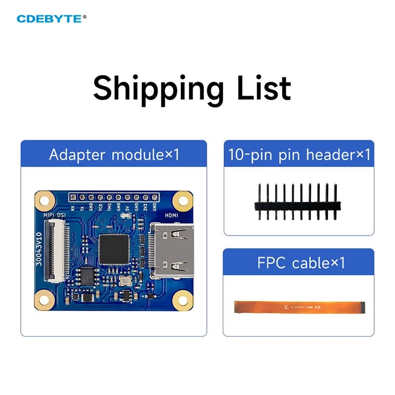 Industrial-Grade GSV1172 MIPI to HDMI Module CDEBYTE ECA20-MHA1-I 1080P Industrial-Grade Low Power Consumption Raspberry Pi