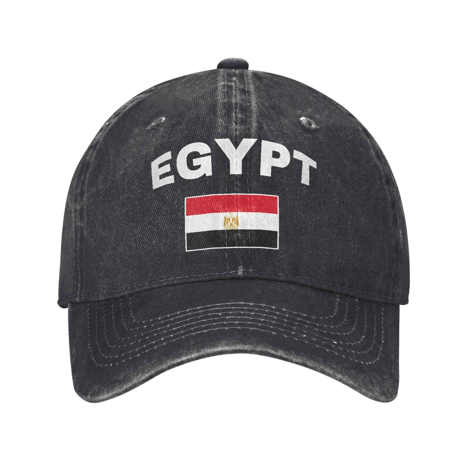 Egyptian Flag Egypt Baseball Cap Vintage Distressed Denim Washed Sun Cap Men Women Summer Adjustable Fit Hats Cap
