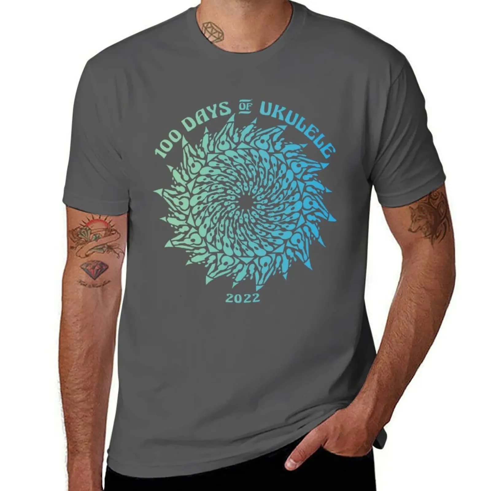 2022 Mandala 2 Light Gradient - 100 Days of Ukulele Essential T-Shirt Summer Festival T-Shirt