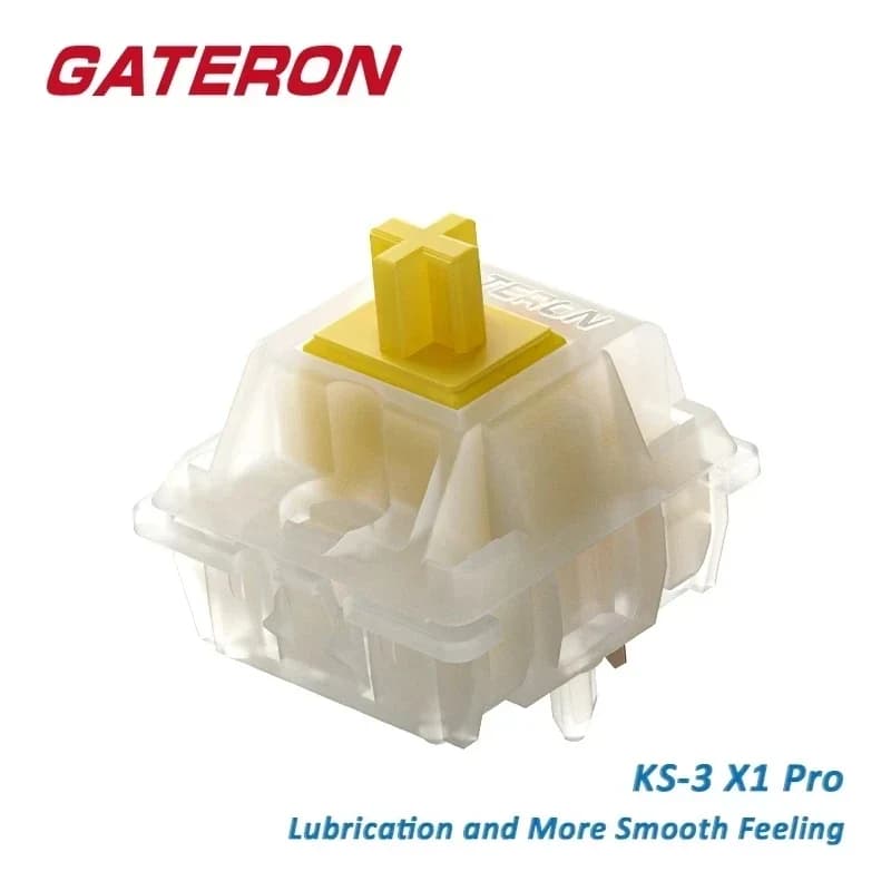 Switches Gateron Milky Pro Yellow Red KS-3 X1 Linear Lubricated Switch for 5 Pin Game Mechanical Keyboard