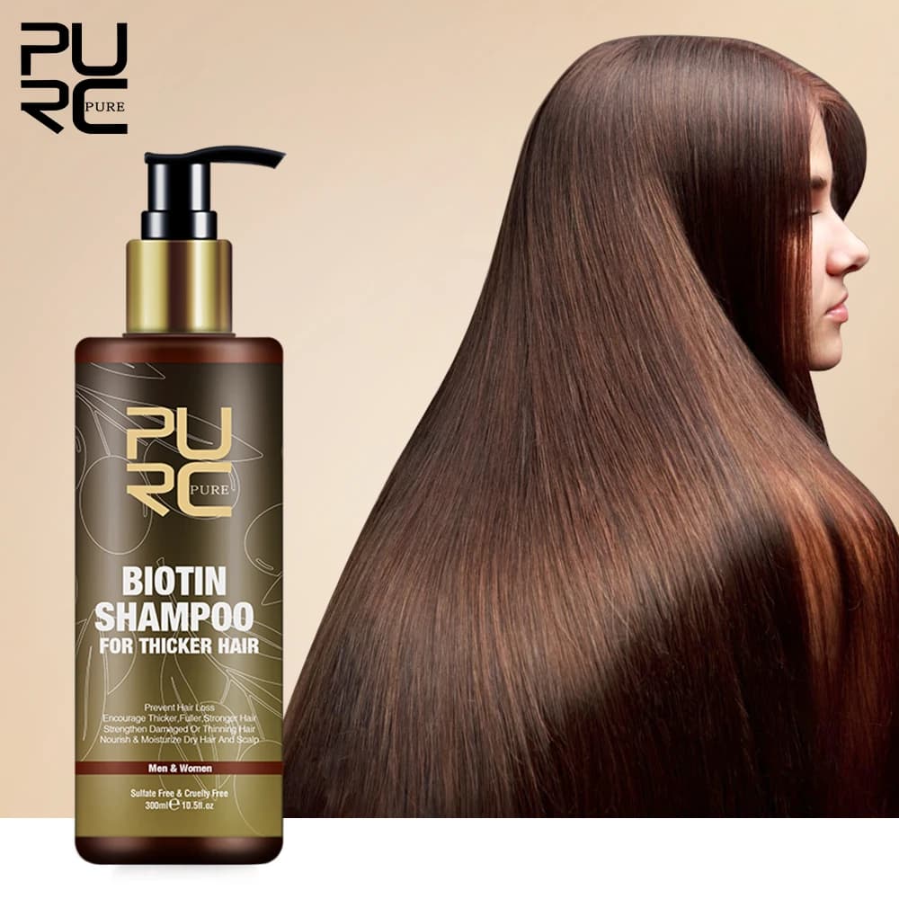 PURC Biotin Shampoo for hair growth Anti hair loss Repair Damaged Crespo Argan Oil Treatment of scalp Hair care products
