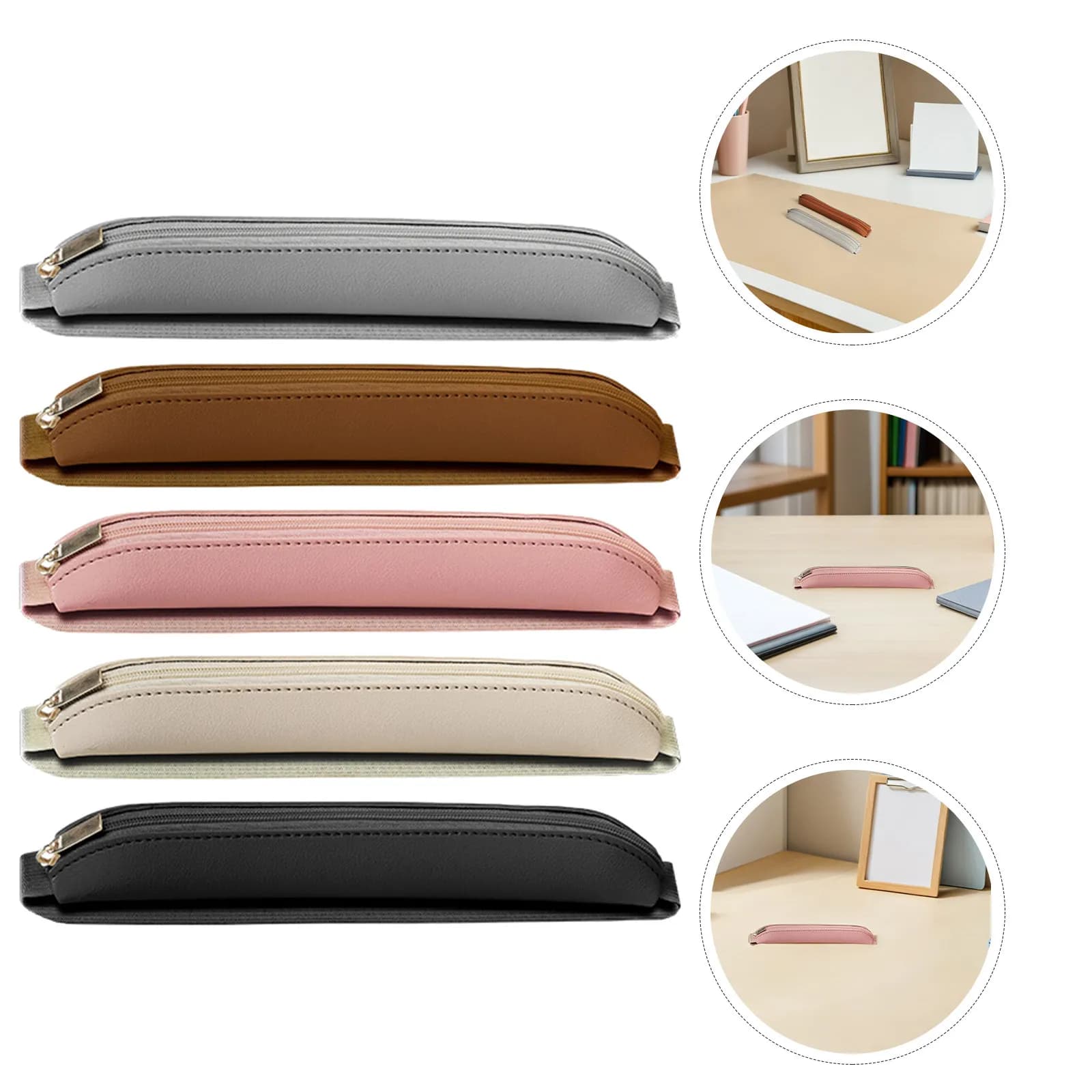 5Pcs Elastic Band Stylus Pen Pouch for Touchscreen Drawing Fine Tip Capacitive Stylus Business Fountain Pen Case Portable PU