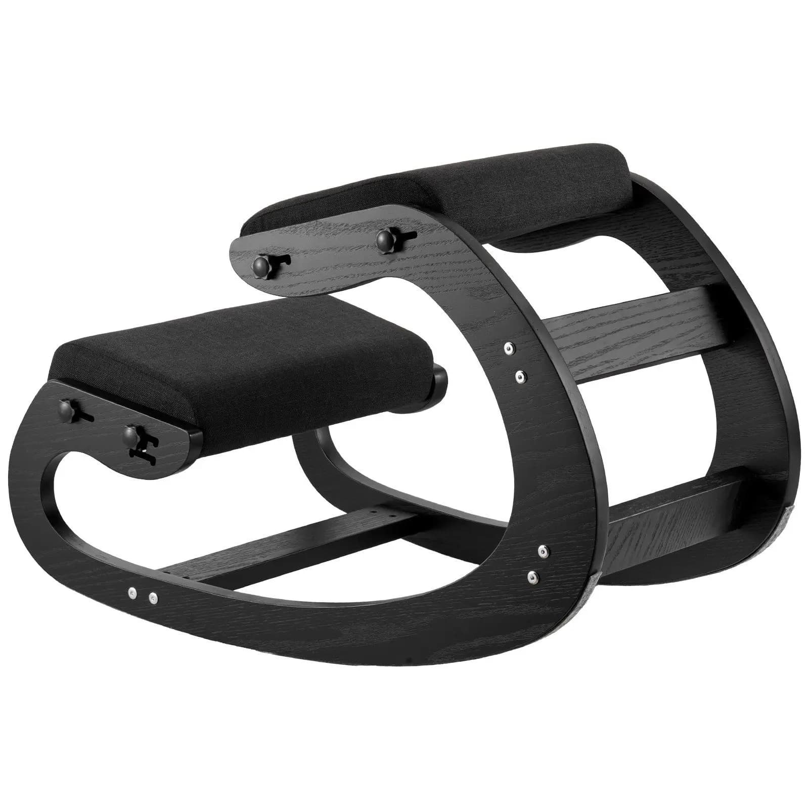 Sedia Ergonomica per Piegarsi in Ginocchio, Sedia Posturale in Legno con Cuscini in Schiuma Spessa Regolabili e Telaio in Legno Massiccio, Altezza Regolabile
