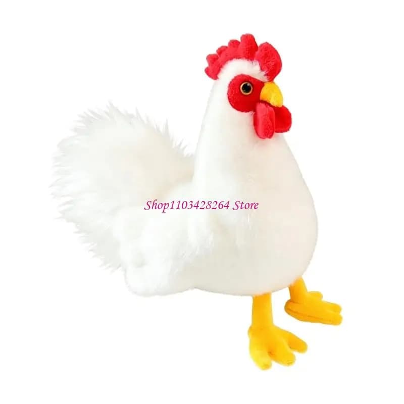 Peluche Pollo Imbottito in Cotone Morbido Lavabile Ideale per Bambini e Collezionisti