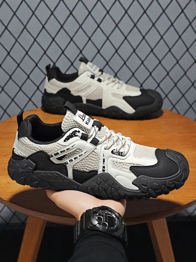 Men's Summer 2026 New Mesh Breathable Mountain Climbing Sports Shoes Anti-slip Thick Bottom Wear-resistant Work Safety Shoes