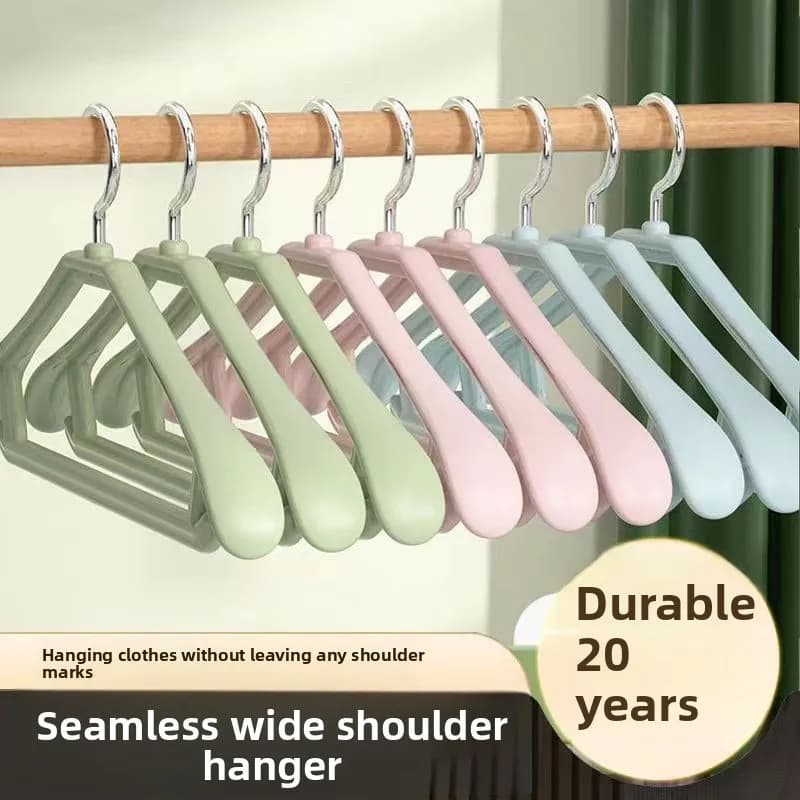 Non-slip clothes hanger, which leaves no signs, enlarged and thickened for domestic use, wide shoulder coat hangers to dry clothes, clothes hangers to store items