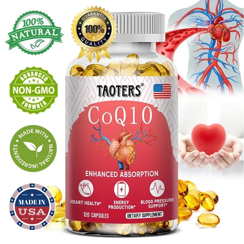 CoQ10 400mg-high absorption, coenzyme Q-10 , Non ogm gluten-free vegan, vitamin supplement food antioxidant support