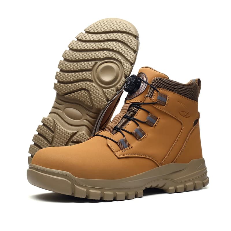 Lynjacye Safety Boots With Fast Closure, Waterproof, Indestructible, With Steel Toe, Anti-shock and Anti-perforation for Men