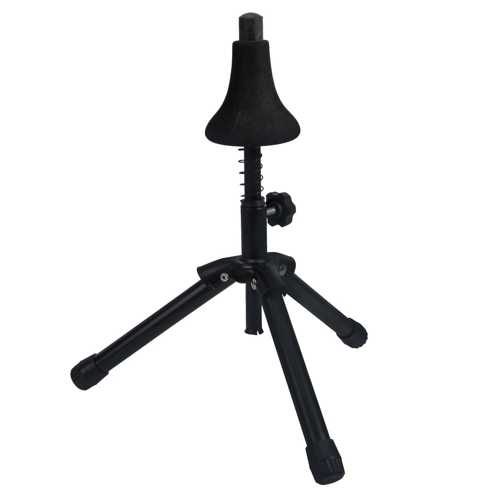 Sturdy Iron Trumpet Stand Featuring Foldable Design Sponge-Padded Contact Points Stable Tripod Base for Indoor Outdoor Display