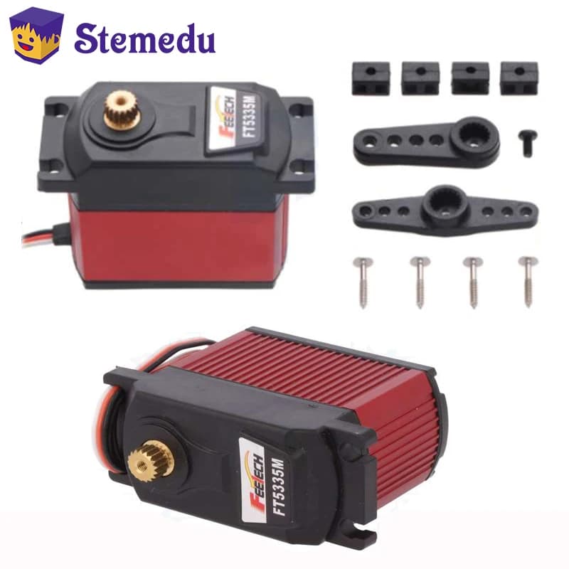 Impermeabile 40kg.cm 8.4V FT5335M Servo digitale 120 ° motore del nucleo dell'ingranaggio in metallo incontrollabile per Robot elicottero per auto cingolato RC