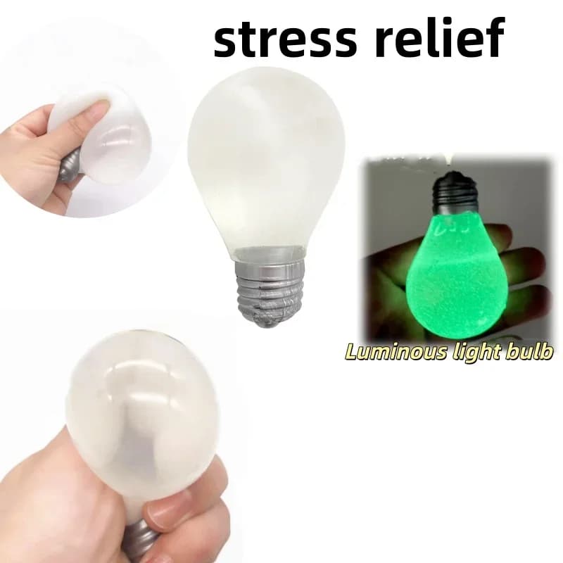 Lampadina Fluorescente Luminosa Giocattolo Scherzo Antistress per Bambini Giocattolo Sensoriale a Lenta Risposta per Alleviare l'Ansia
