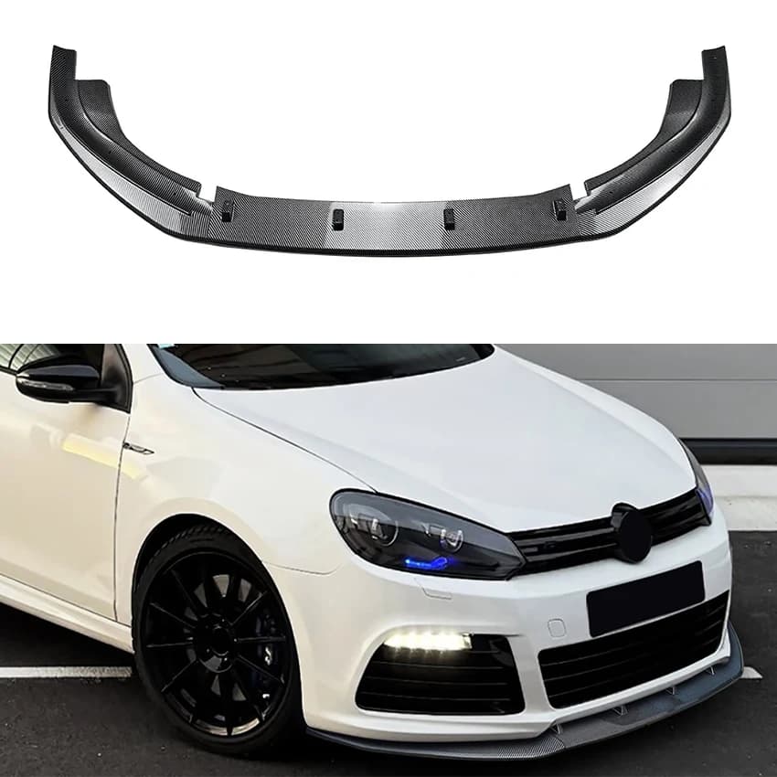 For Volkswagen Golf 6R Golf MK6 2008-2012 Front Bumper Spoiler Lip Lower Body Kit Diffuser Splitter Tuning Guard Car Accessories