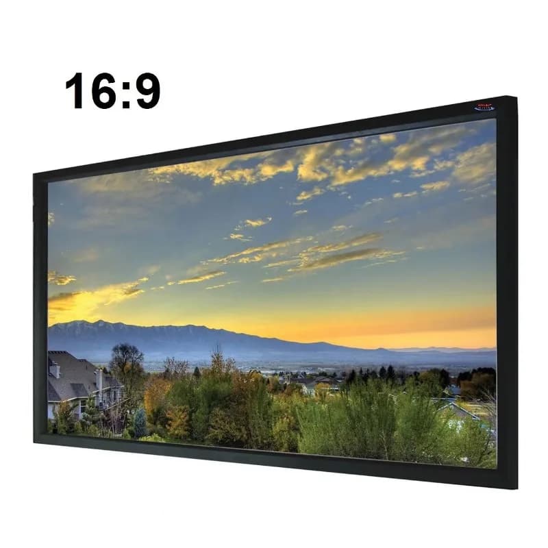 84-200 Inch Flat Fixed Frame Projector Screen White 4K Ultra HD Woven Sound Transparent Cinema Projection Screen Home