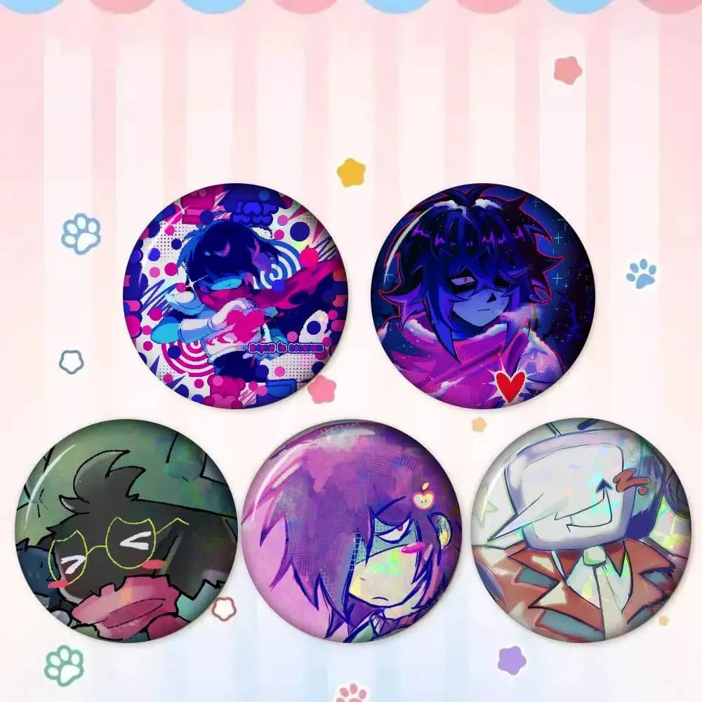 Anime D-Deltarune Kris Game Anime Creative Tinplate Soft Button Pins Animal Icon Brooch Lapel Backpack Badge Accessories Pin