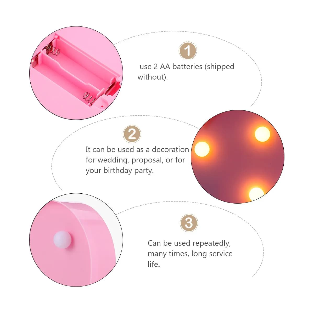 Lampada Notturna a LED a Forma di Cuore, Luce d'Atmosfera Romantica da Tavolo per Matrimoni, Feste, Decorazioni per la Casa, Regalo di San Valentino, Accessorio per Proposte di Matrimonio