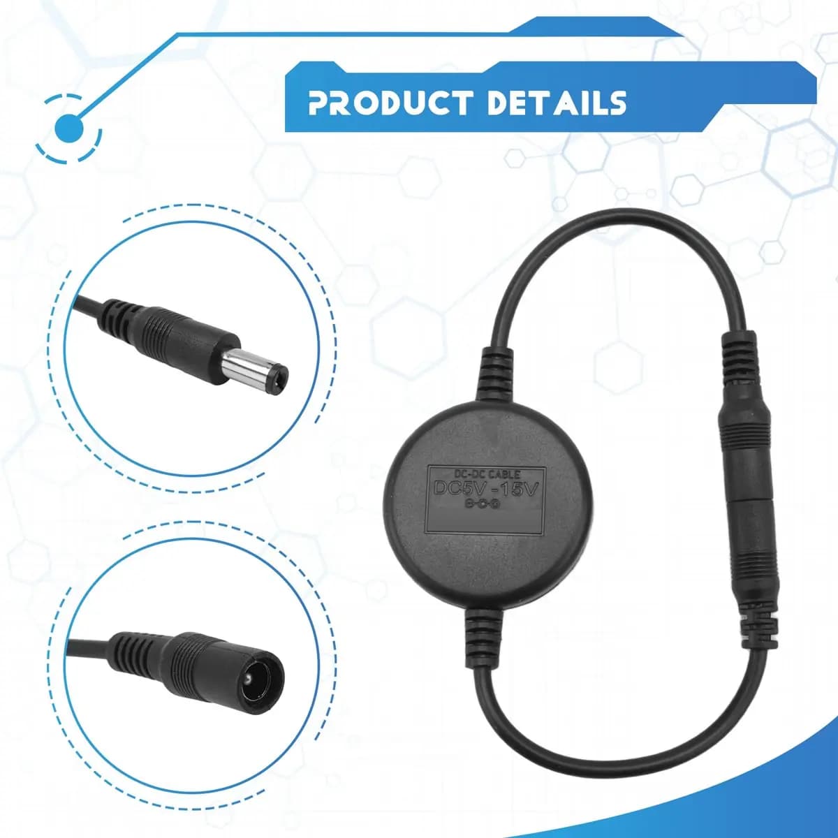 Active Phase DC5V-15V Router Reset Rebooter 72 Hours Automatic Restart Cable for WiFi Bridge/Cat/Router/Repeater Rebooter Black