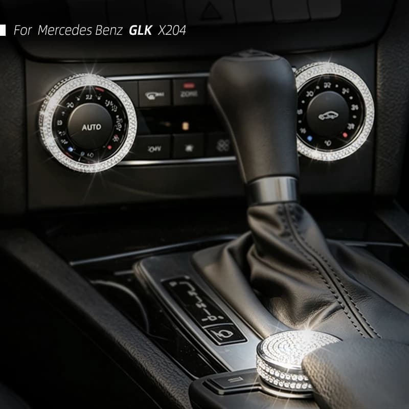 For Mercedes Benz GLK X204 Interior Modification Crystal Center Console Decoration Sticker Bling Car Accessories