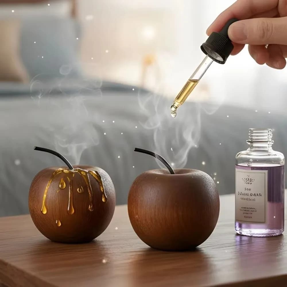 Diffusore di Oli Essenziali in Legno a Lunga Durata, 1/2 Pezzi, per Aromaterapia Rinfrescante e Sonno, Funzione Profumata