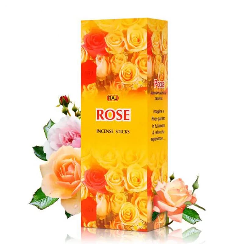 Big Box India Importato Stick Incenso Fiore di rosa Fragranza Incenso Aromaterapia Stick Purificazione dell'aria Meditazione Odore Fornitura