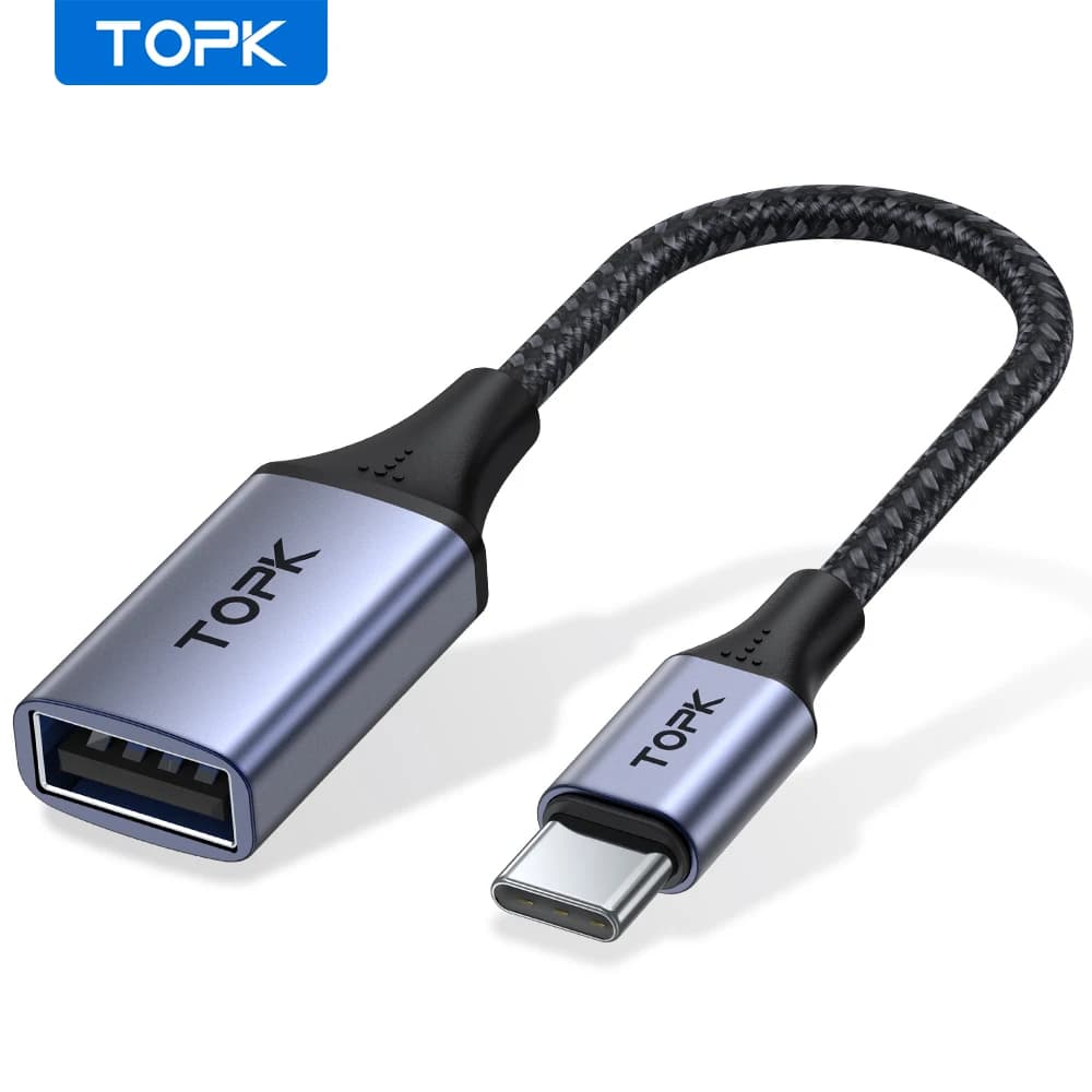 TOPK cable from USB C to USB A Dapter OTG type C male to USB 3.0 2.0 female cable for MacBook Pro Samsung type C adapter