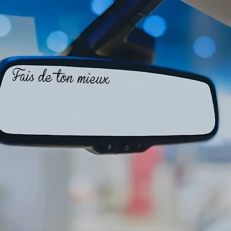 4pcs French Fais de ton mieux Inspirational Vinyl Sticker For Car Mirror Motorcycle Helmet