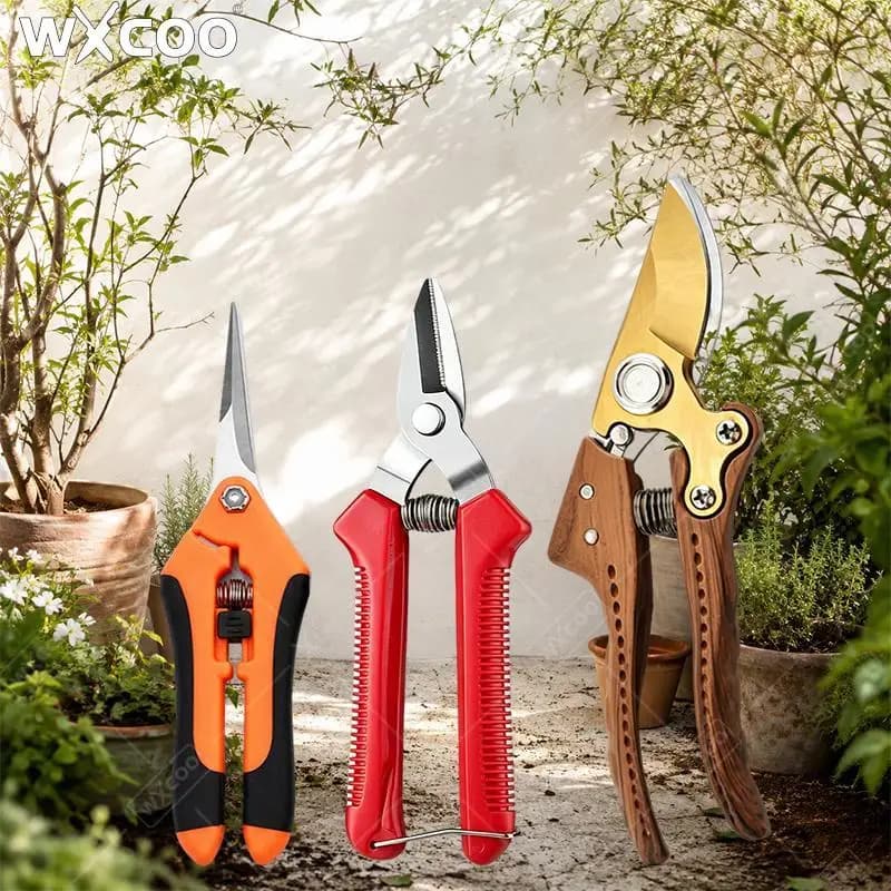 3PCS Stainless Steel Straight Head Pruning Shears Multi-purposes Gardening Scissors for Bonsai Branch Cutter Gardening Trimming