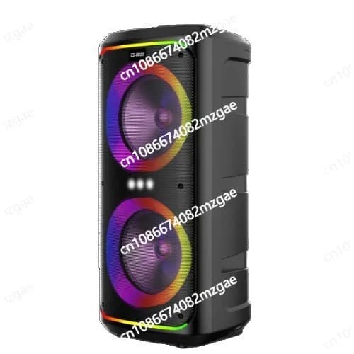 New double 8-inch wireless bluetooth speaker with microphone outdoor high-power subwoofer bluetooth speaker