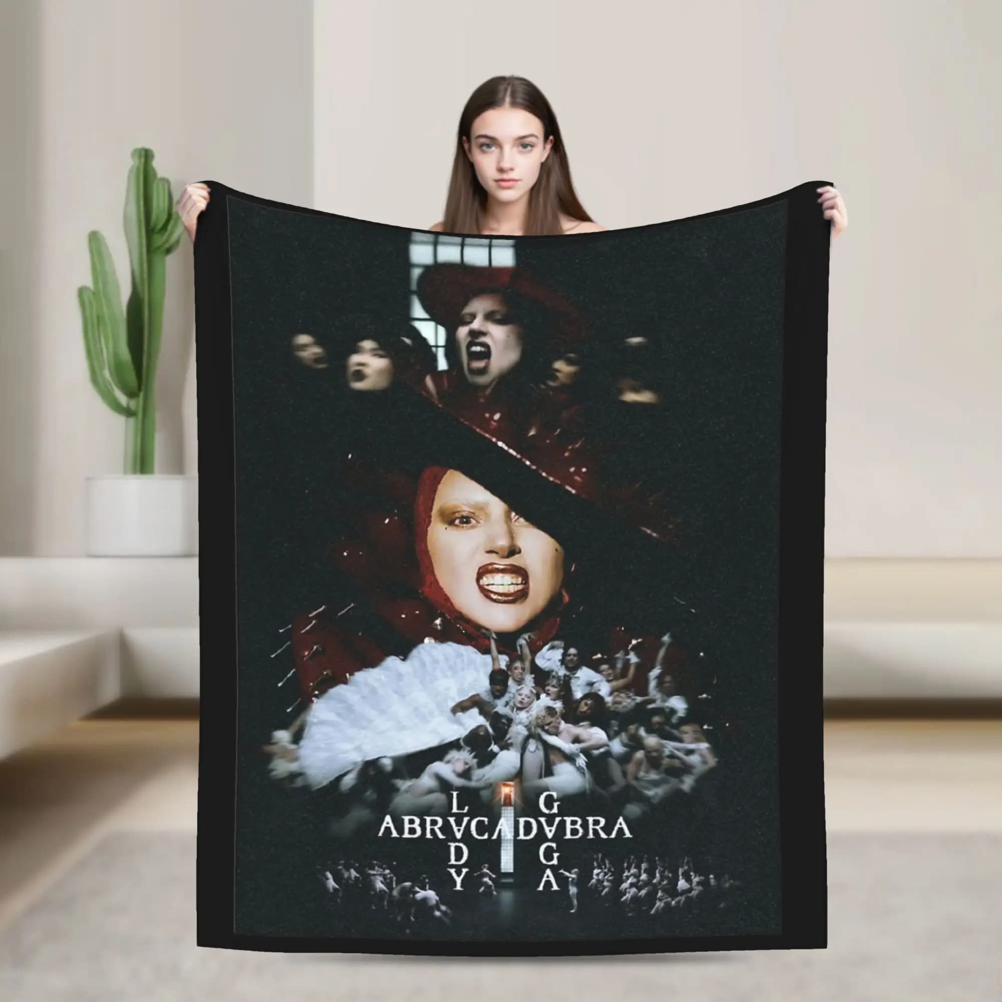 Lady Gaga Abracadabra Mayhem Blankets Flannel Spring Autumn Multifunction Warm Throw Blankets for Sofa Bedroom Bedspreads