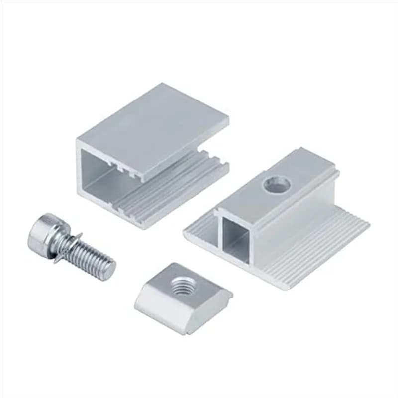 12 Set Morsetto di montaggio per pannello solare Staffa per pannello fotovoltaico Morsetto per montaggio sul tetto per la fissaggio di pannelli solari spessi 30 mm-50 mm su rotaie