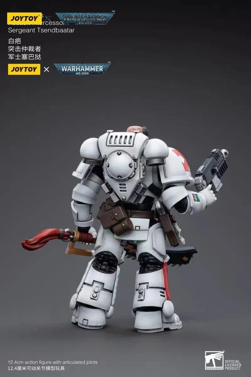 【Disponibile】JOYTOY 1/18 Action Figure Warhammer 40K Cicatrici Bianche Assalto Intercessore Sergente Tsendbaatar Modello Giocattolo Regali