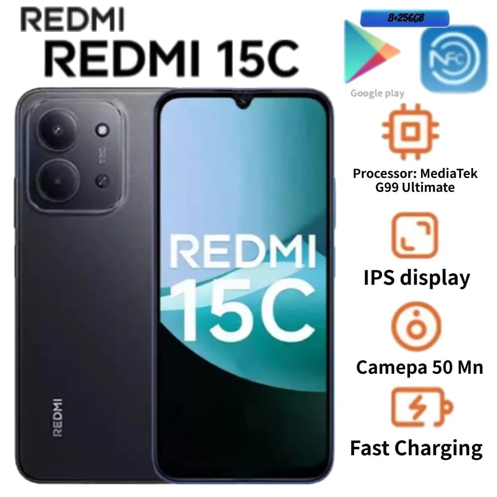 2026 Redmi 15C 5G Global Edition Smartphone: 6.9-inch 120Hz display, 6000mAh long-lasting battery, 33W fast charging, 8GB+256GB