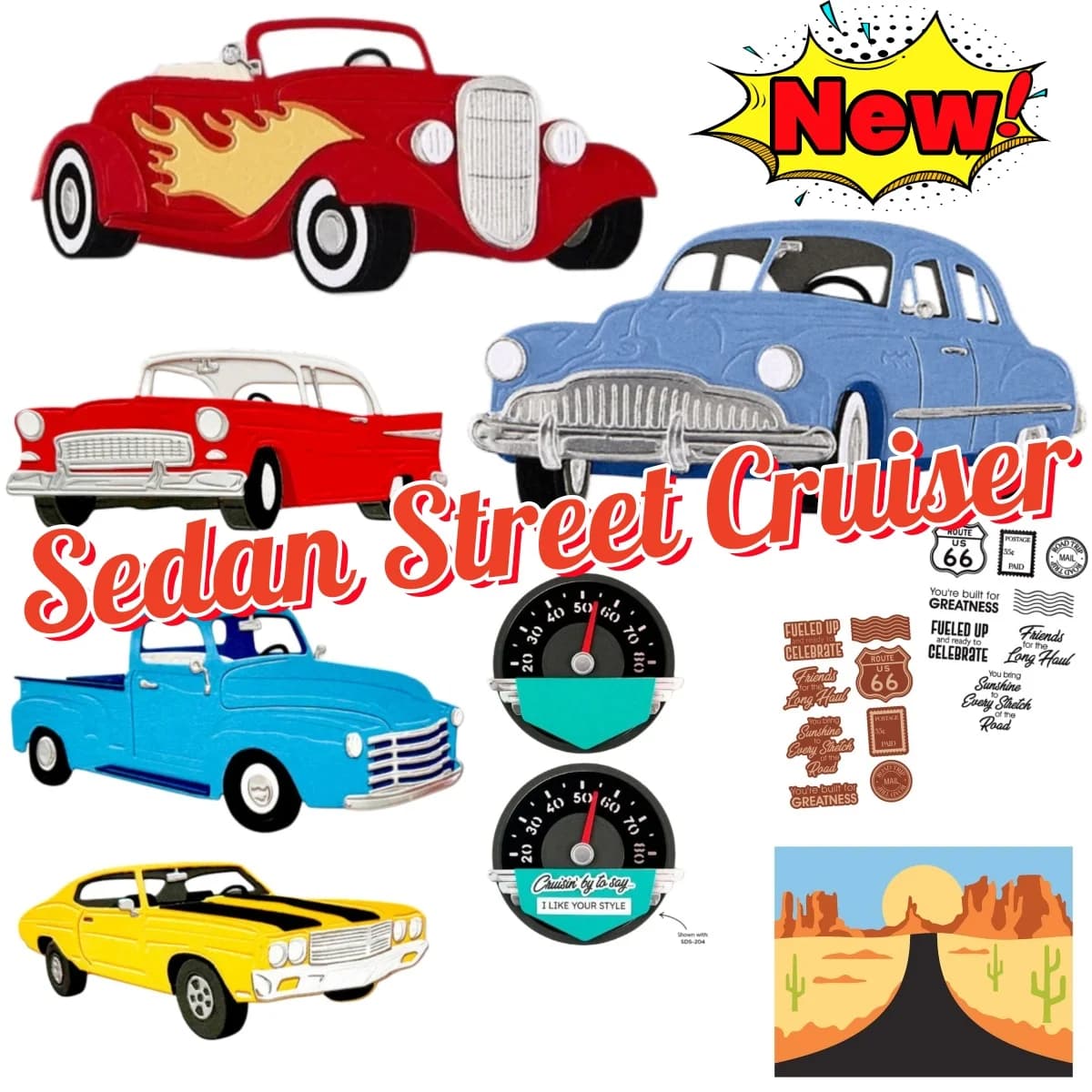 Sedan Street Cruiser Metal Cutting Dies Clear Stamps Stencil Hot Foil For DIY Scrapbook Craft Decoration Embossing Template