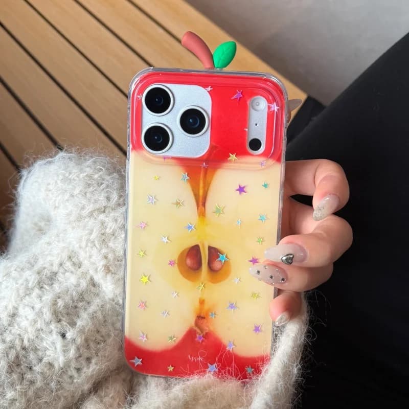 Custodia per telefono antiurto con motivo a stelle e paillettes coreane per iPhone 17 Pro 16 15 14 Pro Max, cover per Apple 17 Promax