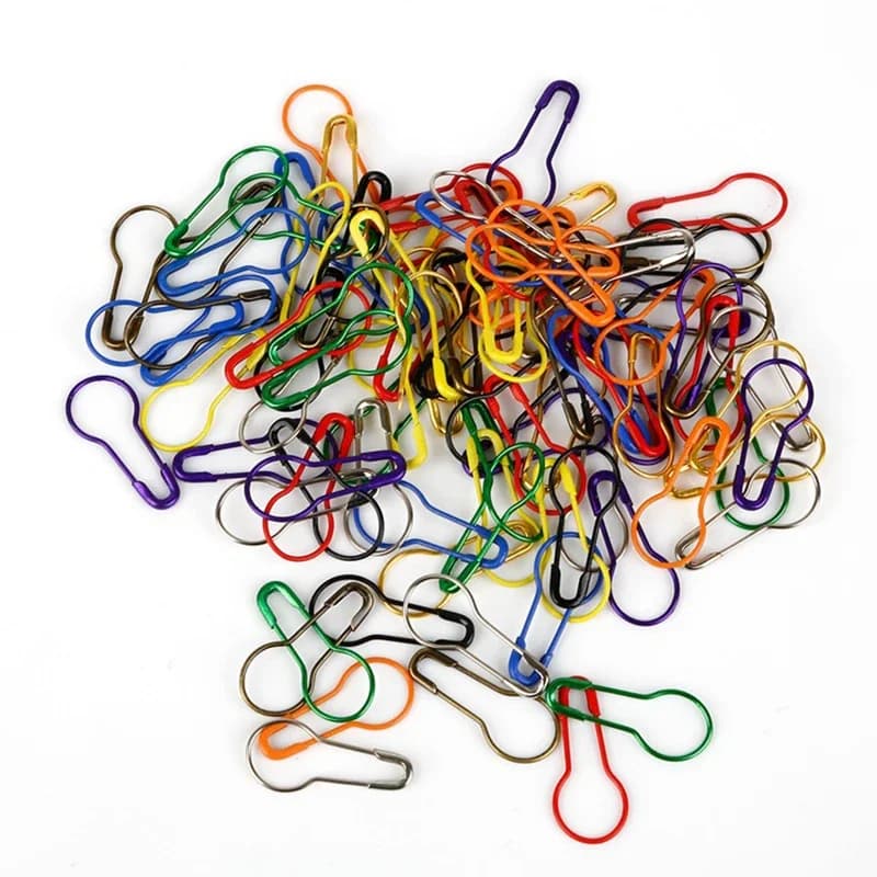 100 pz/lotto Segnapunti Colorati per Lavorazione a Maglia e Uncinetto, Fermagli di Sicurezza, Accessori Fai da Te per Cucito e Artigianato