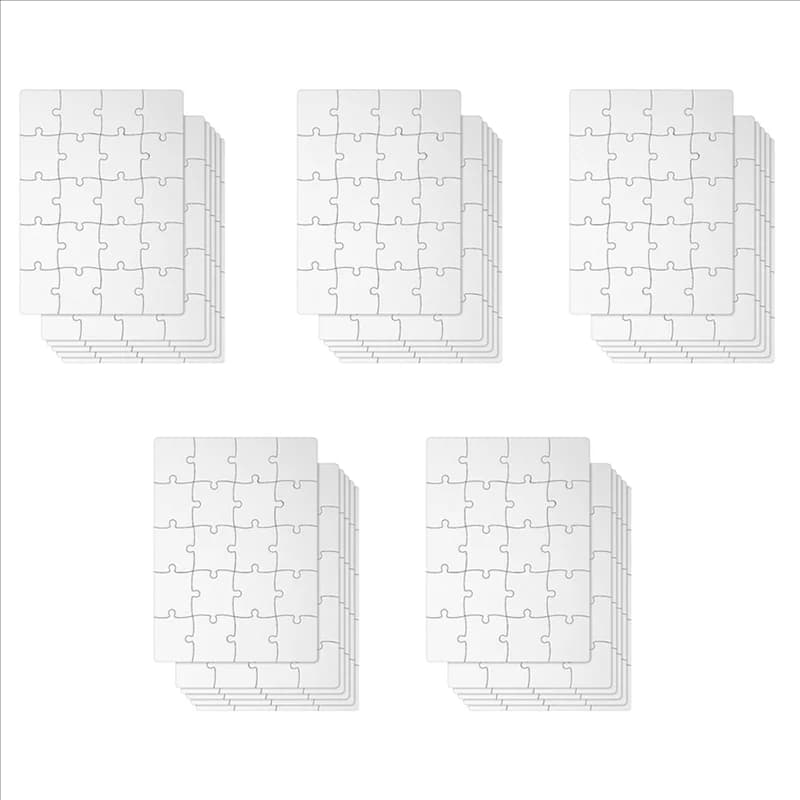 ABIT 30X Puzzle grezzi per sublimazione Puzzle vuoto fai-da-te per trasferimento di sublimazione Trasferimento termico Stampa a pressa di calore Artigianato A5