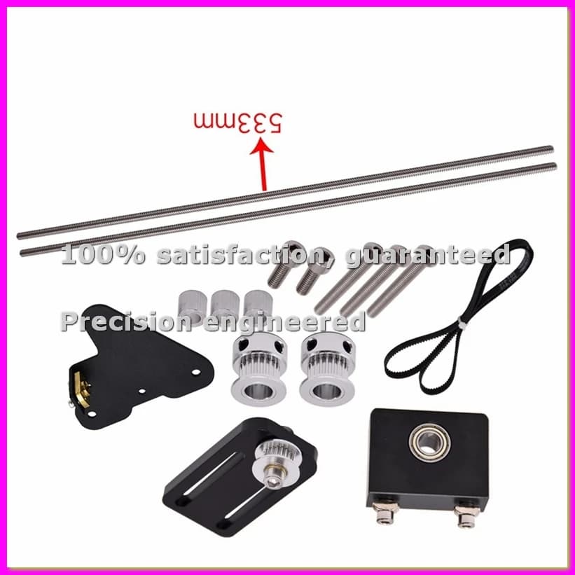 Kit di Aggiornamento Dual Z con Vite a Ricircolo di Sfere, Puleggia di Tensione e Set Cinghia Dentata per Stampante 3D CR10 - Parte ABVP