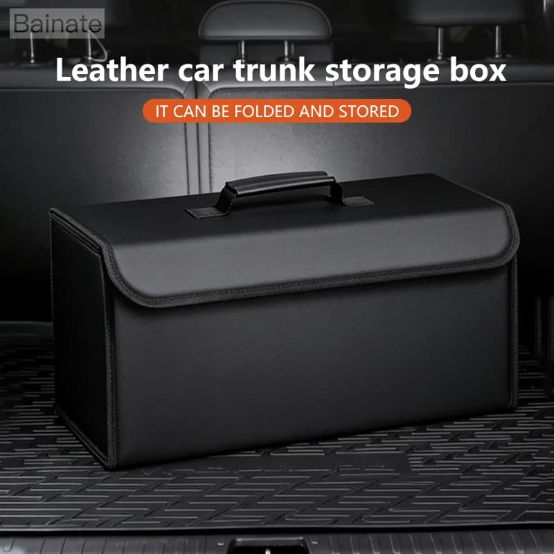 Organizer per bagagliaio in pelle per auto, scatola portaoggetti pieghevole, per Mercedes Benz W202 W203 W204 W208 W210 W220 W221, accessori per auto