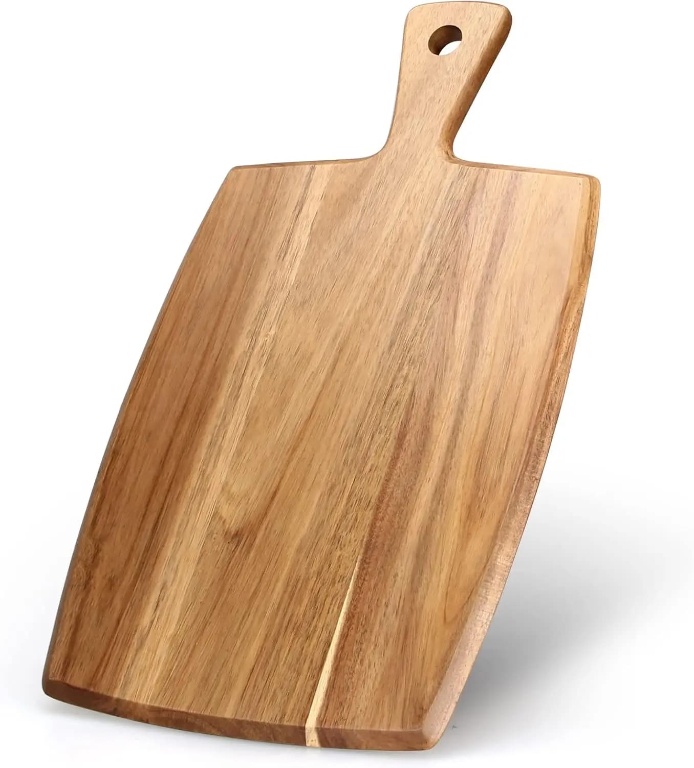 Tagliere in Legno di Acacia con Manico, 43 x 25 cm - Tagliere per Salumi e Servizio