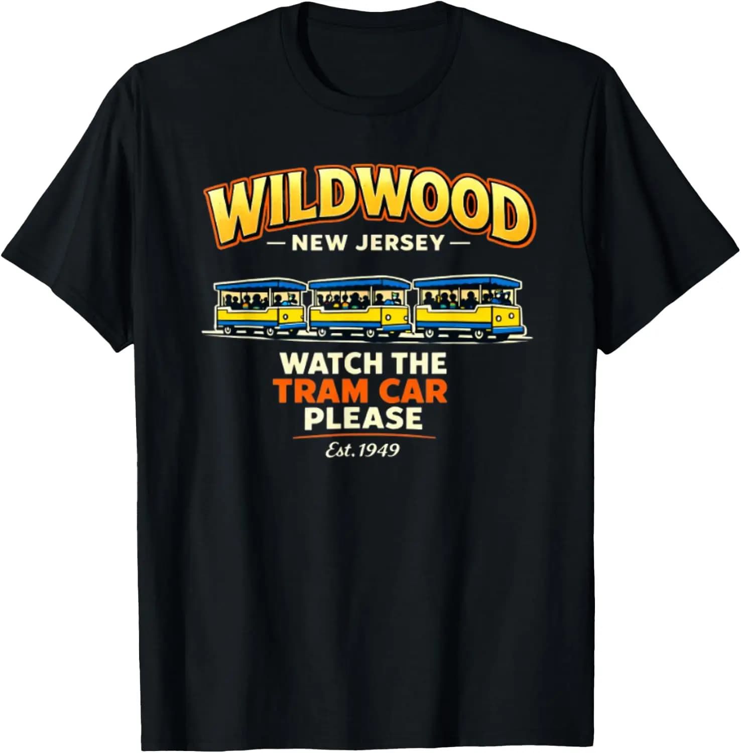 Wildwood NJ Tram Car Boardwalk Retro New Jersey Fun Summer T-Shirt Retro Nostalgic Print t-shirt,Movie Poster Classic,Pop,Culture,Classic,Gift